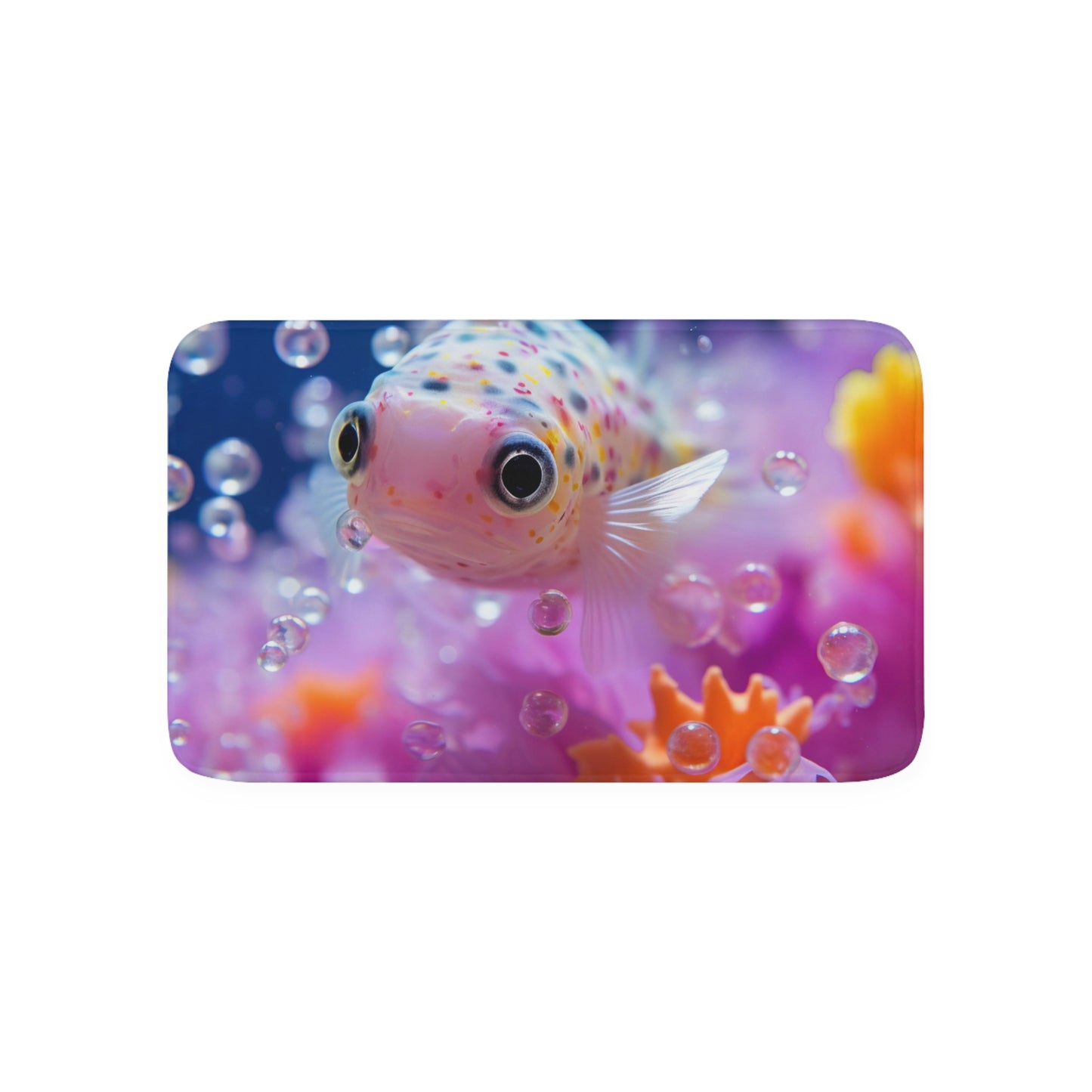 Bubble Fish Memory Foam Bath Mat