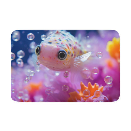 Bubble Fish Memory Foam Bath Mat